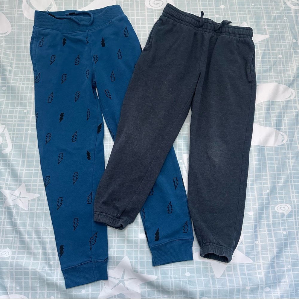 Athletic Works Kids Blue Patterned and Navy Joggers